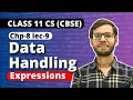 Chapter 8 Data handling Expressions Class 11 Computer Science Class 11 Python