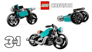 LEGO Creator  31135  Vintage Motorcycle 3in1 Speed Build Review