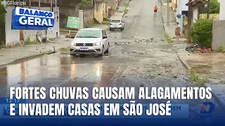 Fortes chuvas provocam alagamentos e transtornos em vários bairros de São José