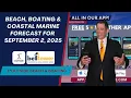 Beach Boating Coastal Marine Forecast for September 2 2025