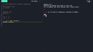 JavaScript String slice Method and finding SubString