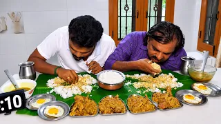 Seeraga Samba Rice & Chettinad Naatu Kozhi Varuval, Half-Boiled Eggs Eating Challenge 🔥