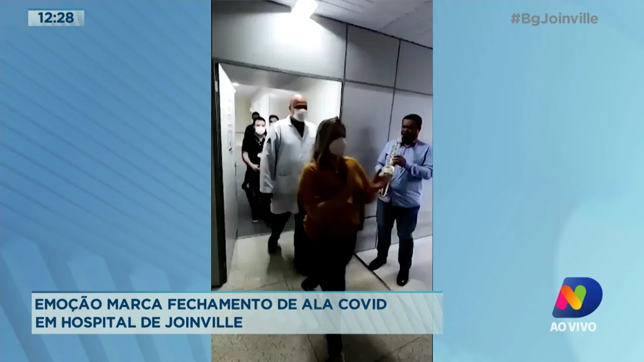 Emoção marca fechamento de ala Covid em hospital de Joinville