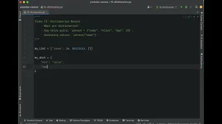Python in One Hour - Dictionaries