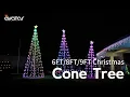 AvatarControls 6---ft Smart Pre-lit Christmas Cone Tree with Programmble Fairy LED Lights