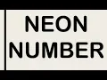 NEON NUMBER