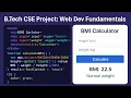 HTML CSS JS Masterclass Create a Modern BMI Calculator App B Tech CSE Projects