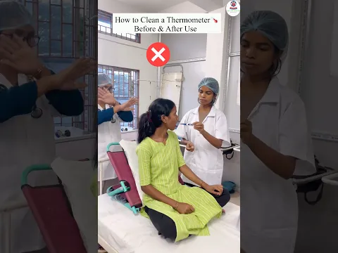 How to Clean a thermometer before and After Use | Health Sector #Shorts #Nursing #thermometer