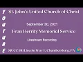 A Service of Celebration and Thanksgiving for the Life of Frances Fran Herrity