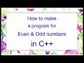 How to find even and odd numbers in c program using if else statement