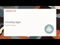 Oracle CX Apps - Creating Apps