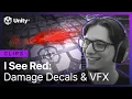 Creative damage decals VFX in I See Red Unity