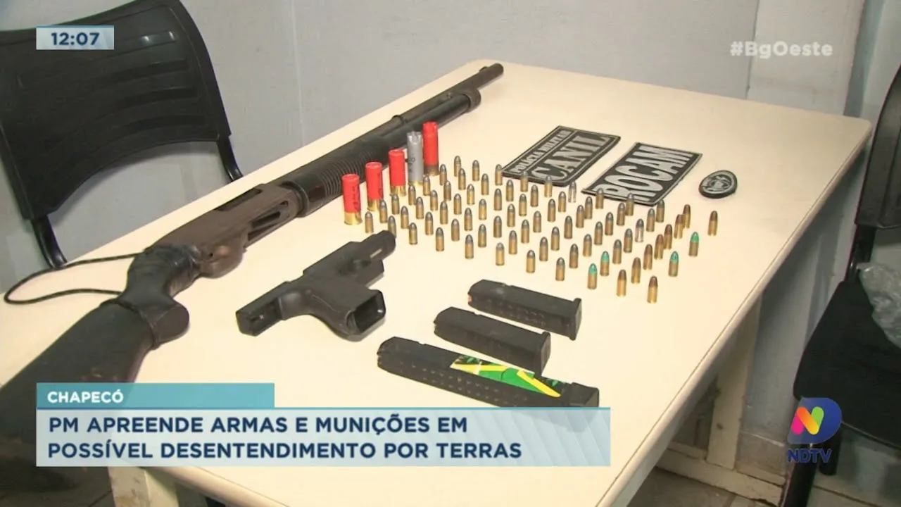 Polícia apreende armas e munições em possível desentendimento por terras em Chapecó