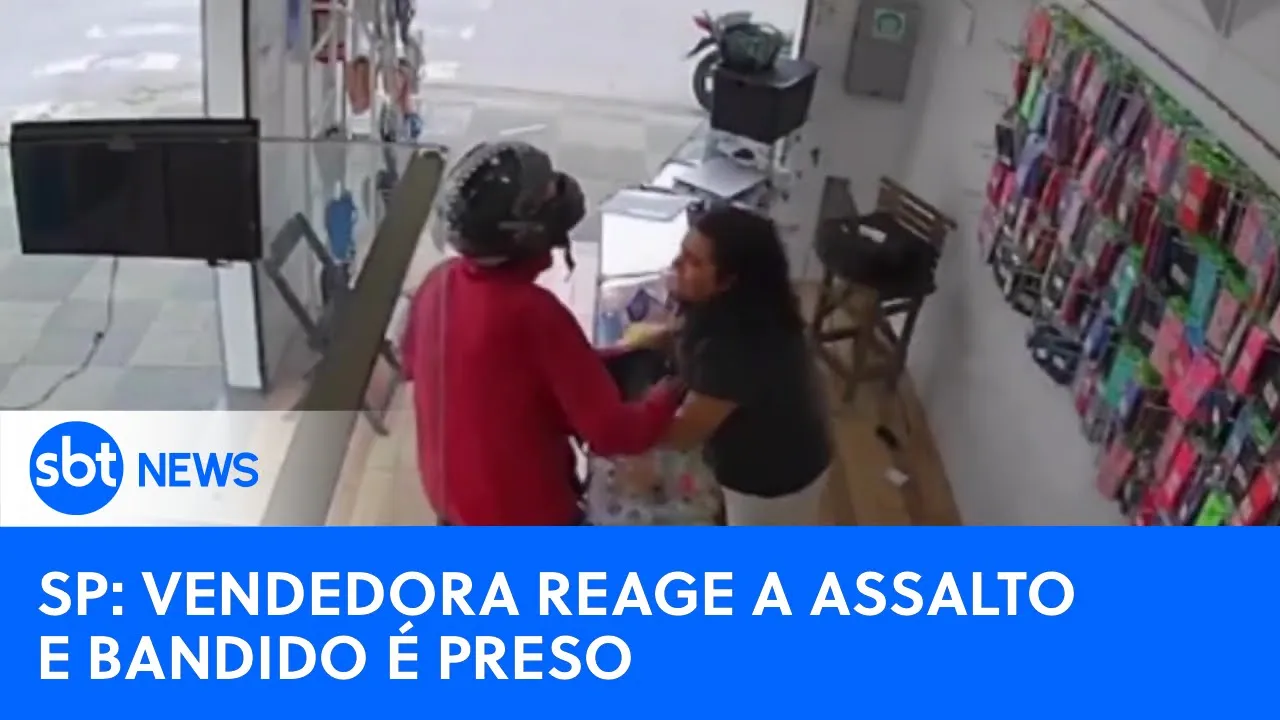 SP: Vendedora reage a assalto, e bandido é linchado e preso pela PM | #SBTNewsnaTV (30/11/23)