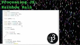 Processing JS Rainbow Rain