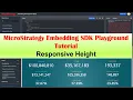 MicroStrategy Embedding SDK Playground Tutorial - Responsive Height