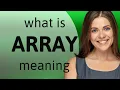 Array definition of ARRAY
