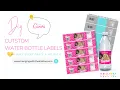 How to Make Custom Party Favors Water Bottle Labels using Canva Cricut