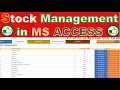 How to create Stock Management System in Ms Access stock management system in microsoft access