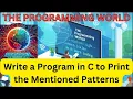 C Programming Write a Program in C to print Hollow rectangle star cross and Star plus patterns