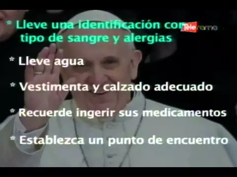 Recomendaciones para asistir a eventos por la llegada del Papa