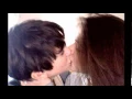 Skandar Keynes and Georgie Henley kissing