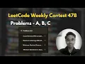 LeetCode Weekly Contest 478 LeetCode 3759 LeetCode 3760 LeetCode 3761