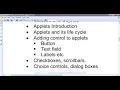 Lecture 5 Adding controls to applets Buttons Controls etc Mobile Applications Development