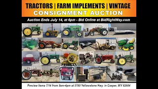Tractor Farm Implements AUCTION this Friday 23 Casper WY