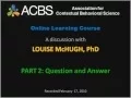 ACBS ACT Learning Course Dr Louise McHugh RFT Part 2