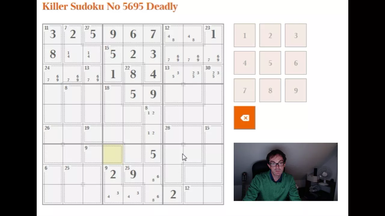 Solving the Deadly Killer Sudoku from The Times on 28 Oct 2017