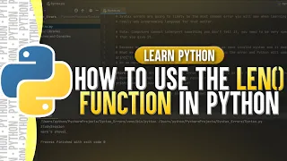 len Function In Python len Learn Python