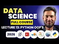 Lecture 13 Python OOP in Hindi Classes Objects OOP Concepts Complete Data Science Course