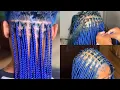 Color Series Knotless Box Braids Royal Blue Fluffy Edges BraidsByTyTi