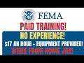 Work From Home With Fema As A Temp Emergency Support Rep Paid Training No Experience