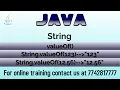 valueOf method of String class in Java