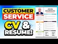 CUSTOMER SERVICE CV RESUME TEMPLATES How to write a CV or RESUME for Customer Service Jobs