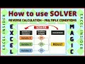 SOLVER in Excel Multiple Criteria Goal Seek Step by Step Explanation Real Life Examples