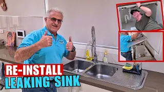 Reinstall a Leaking Drop in Sink in Minutes No More Leaking DIY