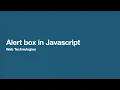 Alert box in Javascript