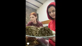 ايناس ونايري وشلة طبخ ورق عنب 