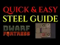 How To MAKE STEEL TUTORIAL - Basic Guide DWARF FORTRESS