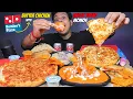 Dominos The 4 Cheese Pizza Double Cheese Margherita with Butter Chicken Momos Garlic Bread Naan