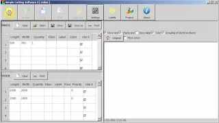 Simple Cutting Software X 2015 - working with priorities