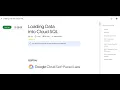 Loading Data into Cloud SQL Lab solution