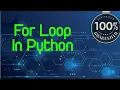 Python Tutorial For Loop in Python HINDI