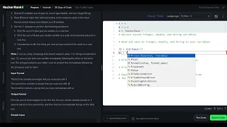 HackerRank Python 30 Days of Code - Day 1 Data Types