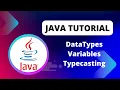Java Tutorial Data Types Variables Type Casting in Java