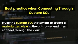 Tableau Daily Best practice when Connecting Through Custom SQL