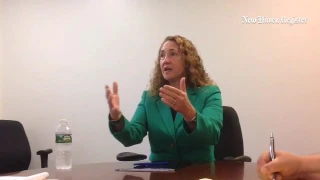 U s Rep Elizabeth Esty speaks to the New Haven Register Editorial Board on her work